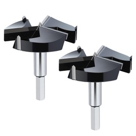 2PCS 3" | 76mm Forstner Drill Bit,Triple Flute Tungsten Carbide Tipped - for Hard Wood,Soft Wood Woodworking Hinge Cutter Tool Kits for Veneered Plywood Plastic