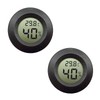 Fasizi 2 x Mini Digital LCD Temperature Humidity Meter Thermometer