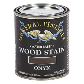 General Finishes Water Based Wood Stain, 1 Pint, Onyx