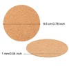60 Pieces Self Adhesive Cork Coasters Squares/Round 4 x 4