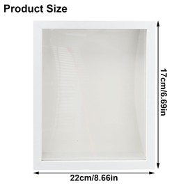 PTJJXA 3D Picture Frame for Filling, 3D Object Frame Deep 3 cm, Shadow Box Display Case Frame, 22 x 17 cm, Square Picture Frame, Thick, Large for Photos, Pictures, Drawings, Flowers, DIY Artworks