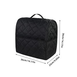 ZYNTM Kitchen Aid Stand Mixer Cover, Dustproof Full Covering 36x24cm, Waterproof Mixer Bag with Side Pocket, Black Cotton, 24x24x25cm, FOOD MIXER