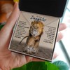 To My Daughter Necklace From Dad, Lion Dad And Daughter