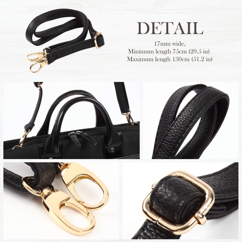 Shoulder strap, Shoulder bag, strap, synthetic leather, approx. 0.7 inch
