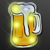 Beer Mug Flashing Blinking Light Up LED Body Light Lapel