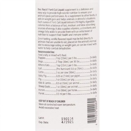Doc Roy's Forti Cal - High Calorie Nutritional Energy Liquid Supplement, Vanilla Flavored for Dogs & Cats & Horses - 1 Gallon Liquid