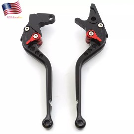 FXCNC For CBR600RR 2007-2022 Long CNC Brake Clutch Levers Adjustable Handle Black USA