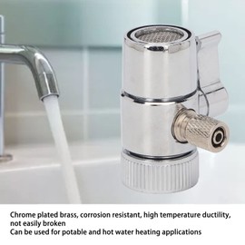 3 Piece Diverter Valve for Basin Faucet, Diverter Valve for Tap, M22 Inner Wire, Hose Mounting Connector with Aerator, Double Male Thread,