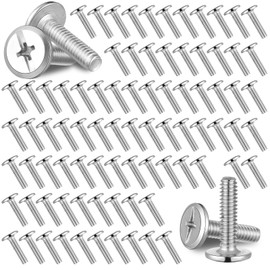 Blulu 100Pcs 1/4"-20 Hurricane Shutter Bolts, Sidewalk Screws Bolts Truss Head Shutter Screws 304 Stainless Steel for Installing Hurricane Panels to Storefronts and Sliding Glass Doors(1/4"-20 x 1)