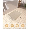 AMOAMI Upgraded Waffle Bath Mat, Super Absorbent Non Slip Bath