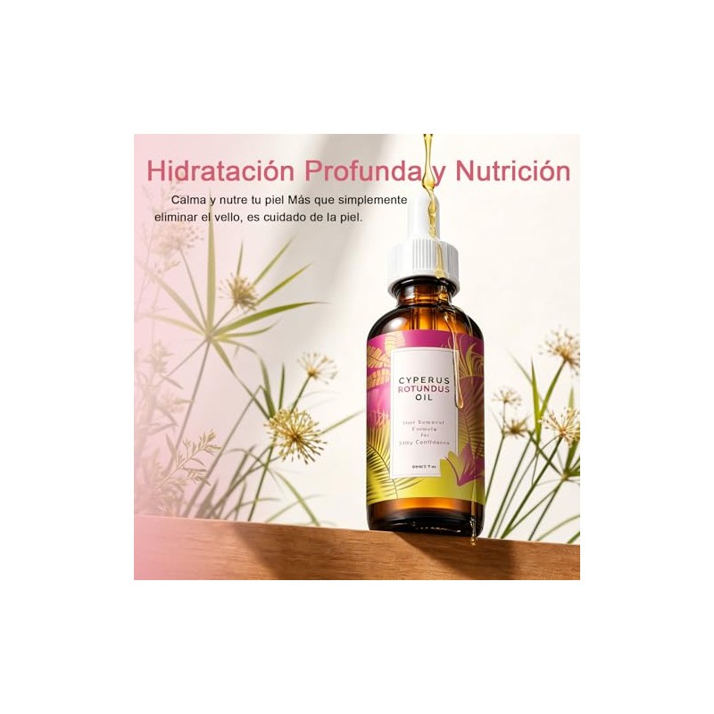 Natural Cyperus Rotundus Oil, Aceite Depilatorio para Mujeres y Hombres