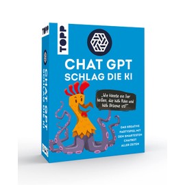 ChatGPT - Schlag die AI. The creative party game with the smartest chatbot ever: invent a name for an animal, half rooster, half octopus - 200 tasks, 1-8 people. | From 12 years | 30 minutes