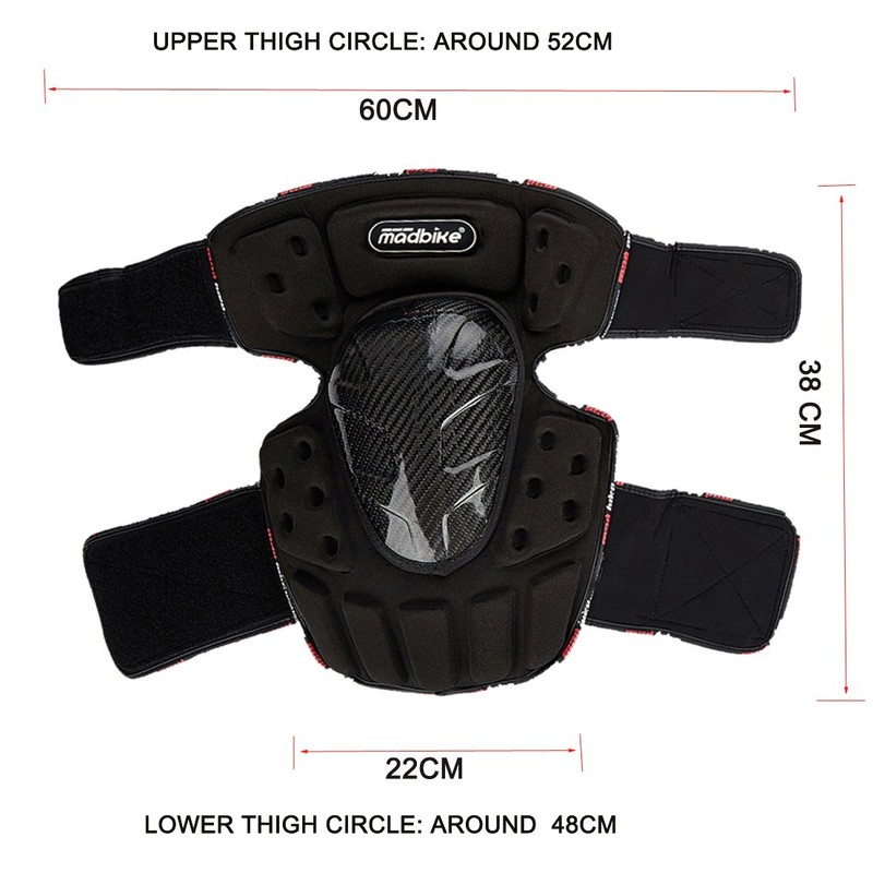 Madbike Motorcycle Knee and Elbow Pads Motocross Carbon Fiber Screen