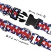 Hikiko American Flag Martingale Collar with Buckle Adjustable Soft Nylon