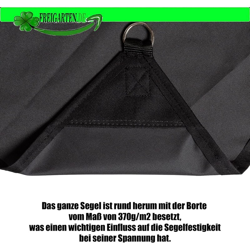 freigarten.de Awning, Waterproof Sun Protection, Rectangular Garden with Attachments, Linen,