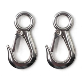 304 Stainless Steel Lifting Hook Heavy Duty Lifting Safety Hook WLL 200 kg (Pack of 2)