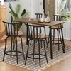 FurnitureR Classic Barstools Set of 2, Country Style Bar Chairs