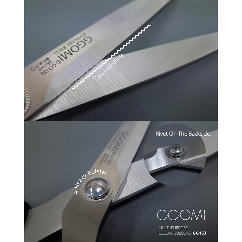 GGOMI Heavy Duty Multi-Purpose Kitchen Shears [3Pack] Korean Barbecue Kalbi
