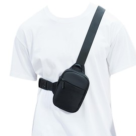 A-QMZL Sling Bag Small Cross Body bags Shoulder Bag Chest Bag for Men Waterproof Phone Bag Crossbody Man Bag for Cycling Travel Outdoor (Black1)