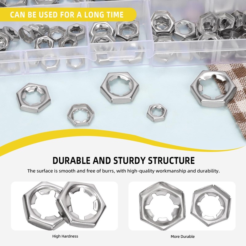 Mardatt 105Pcs M6 M8 M10 M12 M14 Push On Lock