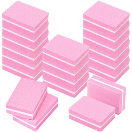 HZXINYI Pack of 20 Buffer for Nails - Buffer Sanding Blocks Nail Buffer Blocks Polishing Block Double-Sided Sponge Nail File, Polishing File Fingernails for Sanding for Gel Nails and Acrylic Nails (Pink)