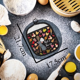 Rat Cartoon Pattern Pot Holder Rat a Too ee Oven Mitt Rat Lover Gift Cute Mouse Lover New Home Gift (Rat a Too ee)