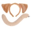 CHEU Conjunto de diadema con orejas de perrito y cola