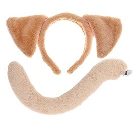 CHEU Conjunto de diadema con orejas de perrito y cola