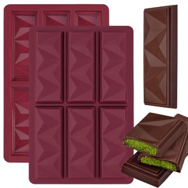 ZUGHXMS Mini Chocolate Molds Silicone Deep,Dubai Chocolate Granola Bar Pistachio Mold Making Kit,Thick Moule Chocolat Molde Triangle Form for Diy Stuffed Candy Cookie Pastry Cheesecake Make at Home