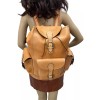 Old Angler Firenze Leather Backpack With 3 External Pockets(Brown Colonial)