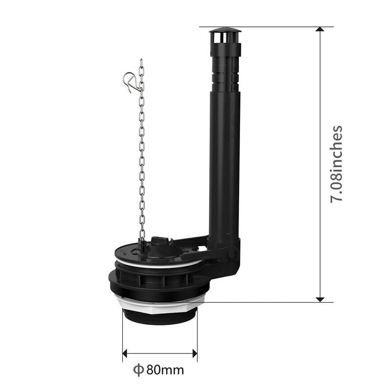 R&T 3-Inch Toilet Flapper Valve Adjustable Flush Volume Toilet Repair