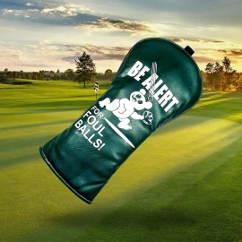 TeeToppers Driver Wood Golf Cover "Be Alert For Foul Balls" | Golf Gift | Chicago Baseball