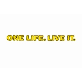 Large Printed One Life Live It 4x4 Off Road Car Sticker Yellow