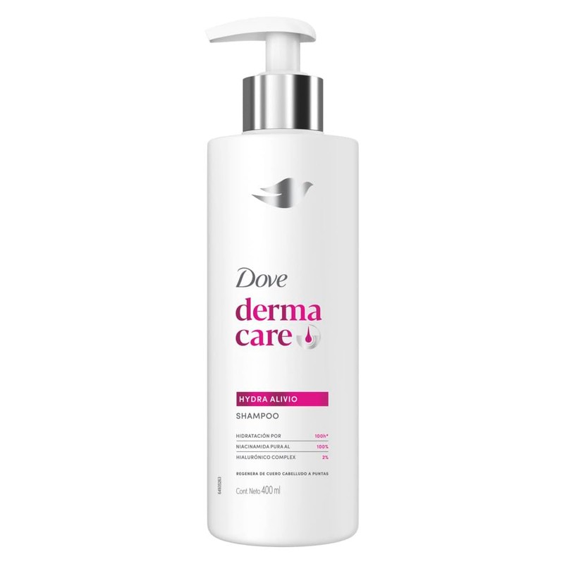 DOVE Shampoo Derma Care Hydra Alivio, Hidratación, 400 mL