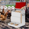 Automatic Chicken Feeder 25lb,Outdoor Galvanized Metal Poultry Feeder No Waste