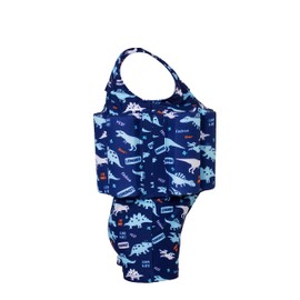 ELUCKFACE Baby Kids Floatation Suit Float One-Piece Swimwear Buoyancy for Girls Boys Blue Dinosaur 7-8Years