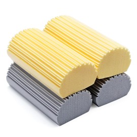 Zorveiio 4Pcs Reusable Damp Clean Duster Sponge，Efficient Cleaning Duster for Dust, Debris,and Stains,Brush Magic Eraser Sponge for Ceiling Fan,Blinds,Baseboard,Gray