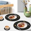 Homcomodar Round Placemats and Coasters Set of 6 Braided Woven
