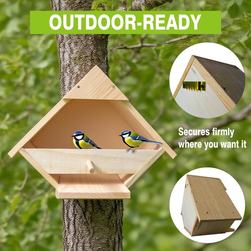 Weatherproof Cedar Dove Nesting Box - Outdoor Handmade Bird House