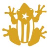 NBFU Coqui Puerto Rico Frog Animal Flag 1 (Metallic Gold)