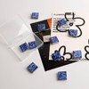 12Pcs Navy Blue Gradient Ceramic piece Refrigerator Magnets Suitable for