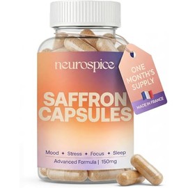 Saffron Capsules | 150mg Per Serving | Doctor-Formulated | High Strength Extract for Mood, Focus, Stress & Sleep Support | Premium Persian Saffron | Vegan & Sugar-Free (Capsule)