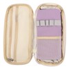 Large Pen Bag Simple Style Canvas Mesh Pockets Pen Slots