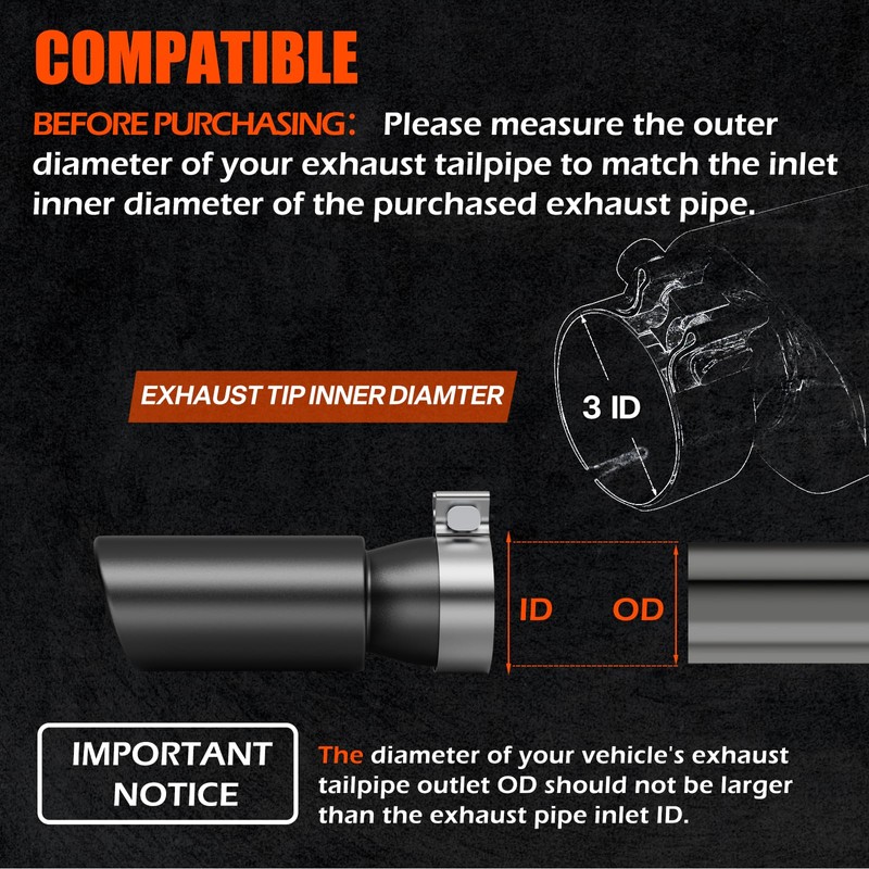 LCGP 3" Square Exhaust Tip 3" to 3" x 5.5""
