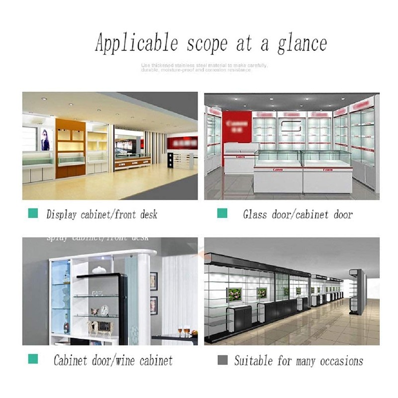 【2Pieces】 Glass Door Hinge Cabinet Display Cabinet Wine Cabinet Clip