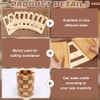 BENECREAT 9PCS Segmented Bowl Wedgies, Almond White Trapezoidal Segmented Bowl