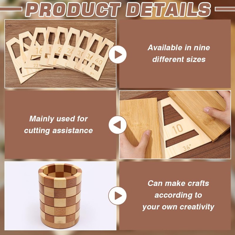 BENECREAT 9PCS Segmented Bowl Wedgies, Almond White Trapezoidal Segmented Bowl