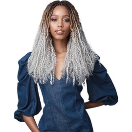 BOBBI BOSS SYNTHETIC CROCHET BRAID NU LOCS WATER CURL BOHO STYLE 18" 2X (2[PACK OF 4])