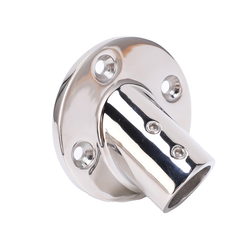 Boat Hand Rail Fitting Stainless Steel 45 Degree Round Base