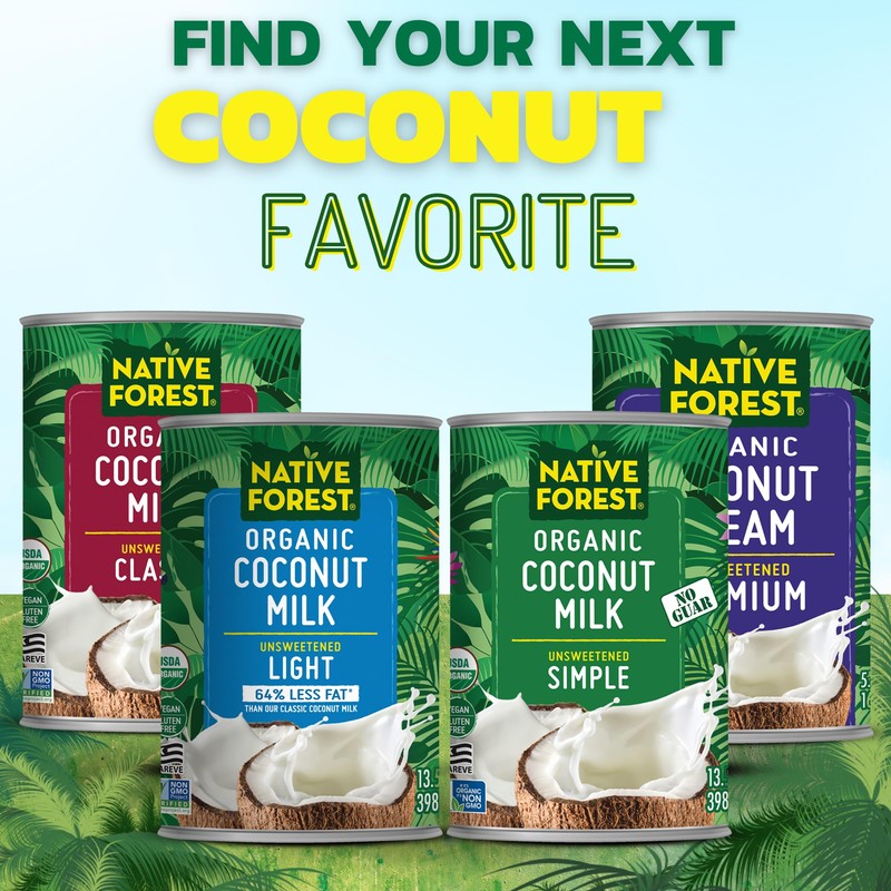 Native Forest Organic Light Coconut Milk - Canned Organic Coconut